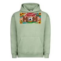 Pigment Oil Green soccer mom with ball and sunflower and serape licanse plate Urban Hoodie - Artiststas