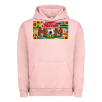 Pigment Salmon soccer mom with ball and sunflower and serape licanse plate Urban Hoodie - Artiststas