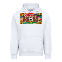 White soccer mom with ball and sunflower and serape licanse plate Urban Hoodie - Artiststas