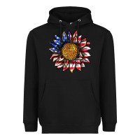 Black 4th of july sunflower Heavyweight Hoodie - texasbilliewilder