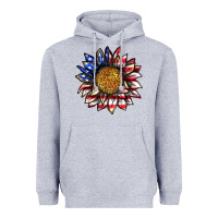Heather Grey 4th of july sunflower Heavyweight Hoodie - texasbilliewilder
