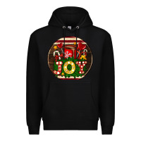 Black Christmas joy and hot chocolate Premium Hoodie - AdoDesignShop