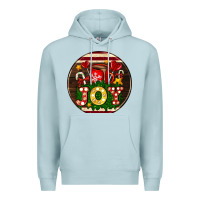 Blue Mist Christmas joy and hot chocolate Premium Hoodie - AdoDesignShop