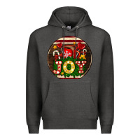 Charcoal Heather Christmas joy and hot chocolate Premium Hoodie - AdoDesignShop