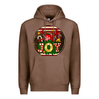 Chestnut Christmas joy and hot chocolate Premium Hoodie - AdoDesignShop