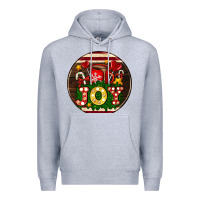 Heather Grey Christmas joy and hot chocolate Premium Hoodie - AdoDesignShop