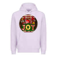 Lilac Christmas joy and hot chocolate Premium Hoodie - AdoDesignShop