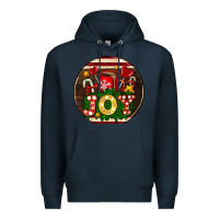 Navy Christmas joy and hot chocolate Premium Hoodie - AdoDesignShop