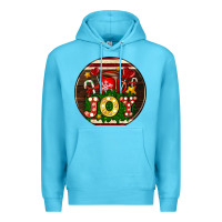 Ocean Blue Christmas joy and hot chocolate Premium Hoodie - AdoDesignShop