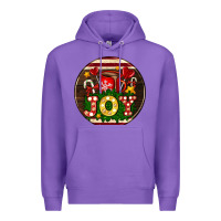 Purple Christmas joy and hot chocolate Premium Hoodie - AdoDesignShop