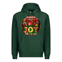Sports Green Christmas joy and hot chocolate Premium Hoodie - AdoDesignShop