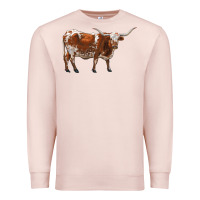 Pale Pink longhorn Premium Sweatshirt - RanaPortraitStore