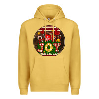 Antique Gold Christmas joy and hot chocolate Premium Hoodie - AdoDesignShop