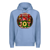 Colony Blue Christmas joy and hot chocolate Premium Hoodie - AdoDesignShop