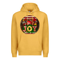 Mustard Christmas joy and hot chocolate Premium Hoodie - AdoDesignShop
