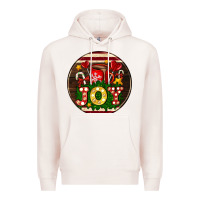 Pale Pink Christmas joy and hot chocolate Premium Hoodie - AdoDesignShop