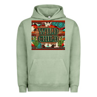 Pigment Oil Green wild chıld aztec gemstone and cactus Urban Hoodie - Artiststas