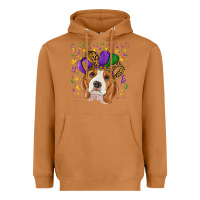 Meerkat mardi gras beagle Heavyweight Hoodie - RanaPortraitStore