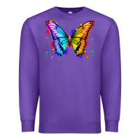 Purple rainbow butterfly Premium Sweatshirt - Zillion Design Studio