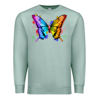 Seafoam rainbow butterfly Premium Sweatshirt - Zillion Design Studio