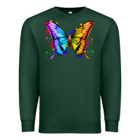Sports Green rainbow butterfly Premium Sweatshirt - Zillion Design Studio