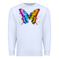 White rainbow butterfly Premium Sweatshirt - Zillion Design Studio