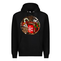 Black Christmas hot chocolate and chocolate Premium Hoodie - AdoDesignShop