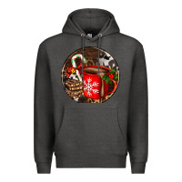 Charcoal Heather Christmas hot chocolate and chocolate Premium Hoodie - AdoDesignShop
