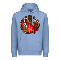 Colony Blue Christmas hot chocolate and chocolate Premium Hoodie - AdoDesignShop