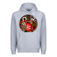 Heather Grey Christmas hot chocolate and chocolate Premium Hoodie - AdoDesignShop