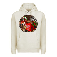 Oatmeal Heather Christmas hot chocolate and chocolate Premium Hoodie - AdoDesignShop