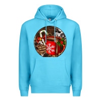 Ocean Blue Christmas hot chocolate and chocolate Premium Hoodie - AdoDesignShop