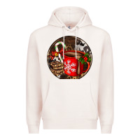 Pale Pink Christmas hot chocolate and chocolate Premium Hoodie - AdoDesignShop