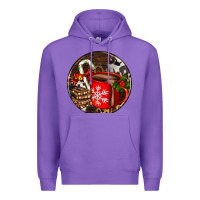 Purple Christmas hot chocolate and chocolate Premium Hoodie - AdoDesignShop