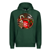 Sports Green Christmas hot chocolate and chocolate Premium Hoodie - AdoDesignShop