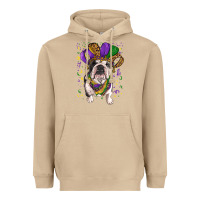 Mushroom mardi gras hat  english bulldog Heavyweight Hoodie - RanaPortraitStore