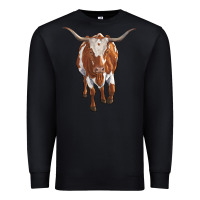 Black longhorn cow Premium Sweatshirt - RanaPortraitStore