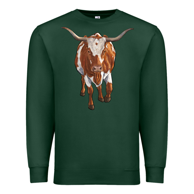 Longhorn Cow Premium Sweatshirt by RanaPortraitStore | Teevron