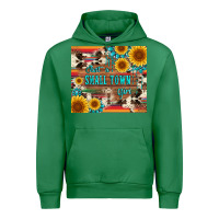 Emerald just a small town girl with gemstone sunflower serape and cowhide Urban Hoodie - Artiststas