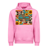 Fuchsia Pink just a small town girl with gemstone sunflower serape and cowhide Urban Hoodie - Artiststas