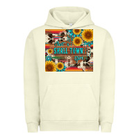 Pigment Pistachio just a small town girl with gemstone sunflower serape and cowhide Urban Hoodie - Artiststas