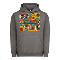 Pigment Tornado just a small town girl with gemstone sunflower serape and cowhide Urban Hoodie - Artiststas