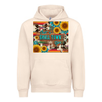 Sandshell just a small town girl with gemstone sunflower serape and cowhide Urban Hoodie - Artiststas