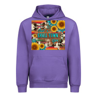 Tulip just a small town girl with gemstone sunflower serape and cowhide Urban Hoodie - Artiststas