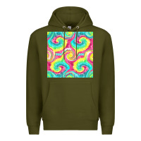 Army Green Tie Dye Seamless Pattern Premium Hoodie - BundleAndBundleShop