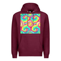 Burgundy Tie Dye Seamless Pattern Premium Hoodie - BundleAndBundleShop