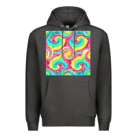 Charcoal Heather Tie Dye Seamless Pattern Premium Hoodie - BundleAndBundleShop