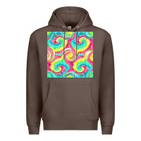 Coffee Tie Dye Seamless Pattern Premium Hoodie - BundleAndBundleShop