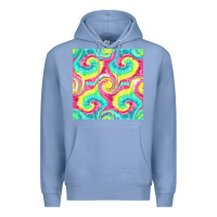 Colony Blue Tie Dye Seamless Pattern Premium Hoodie - BundleAndBundleShop