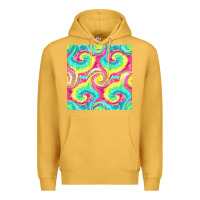 Mustard Tie Dye Seamless Pattern Premium Hoodie - BundleAndBundleShop